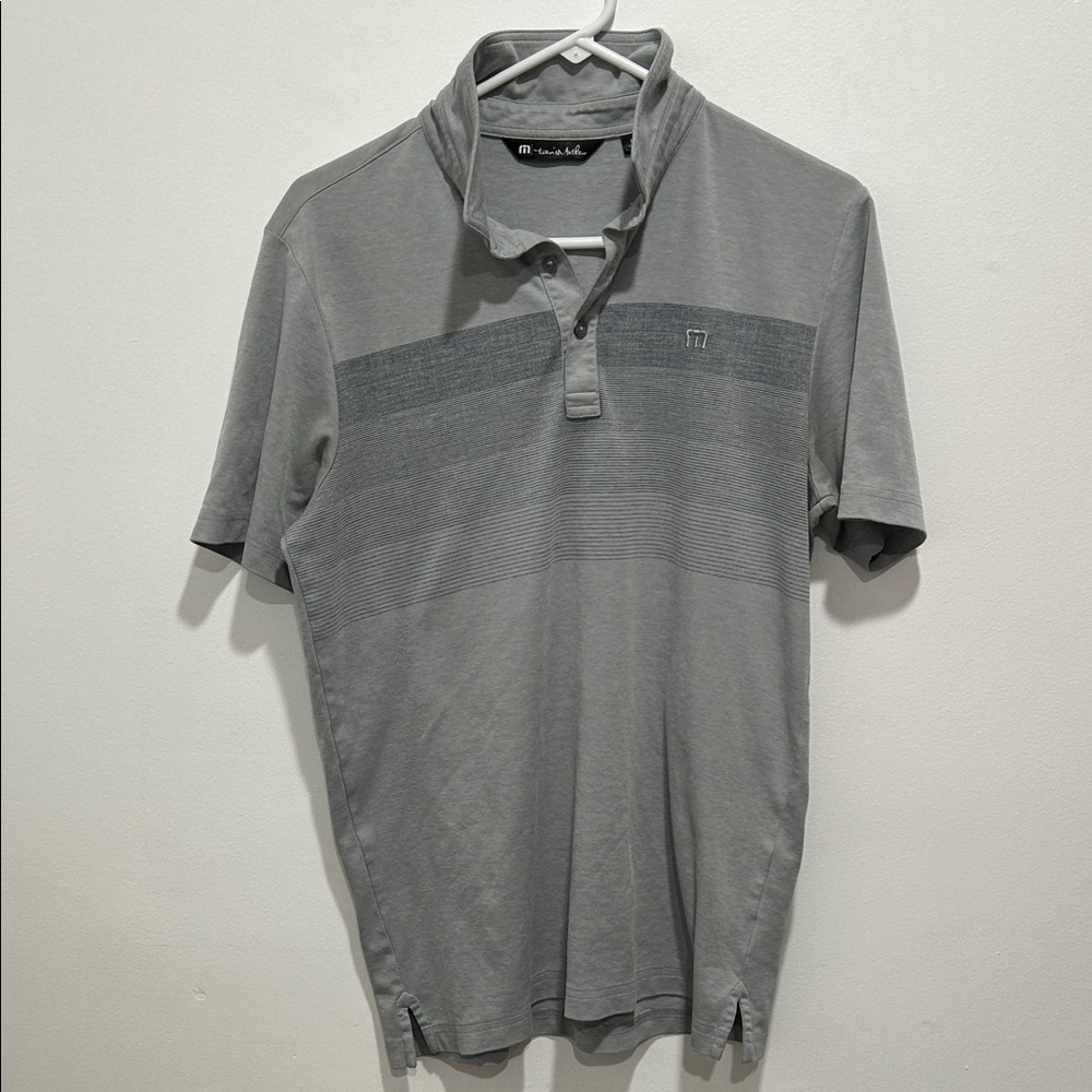Travis Mathew Men's Light Gray Short-Sleeve Polo